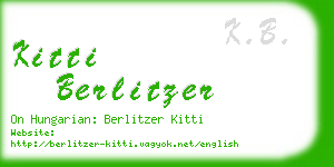 kitti berlitzer business card